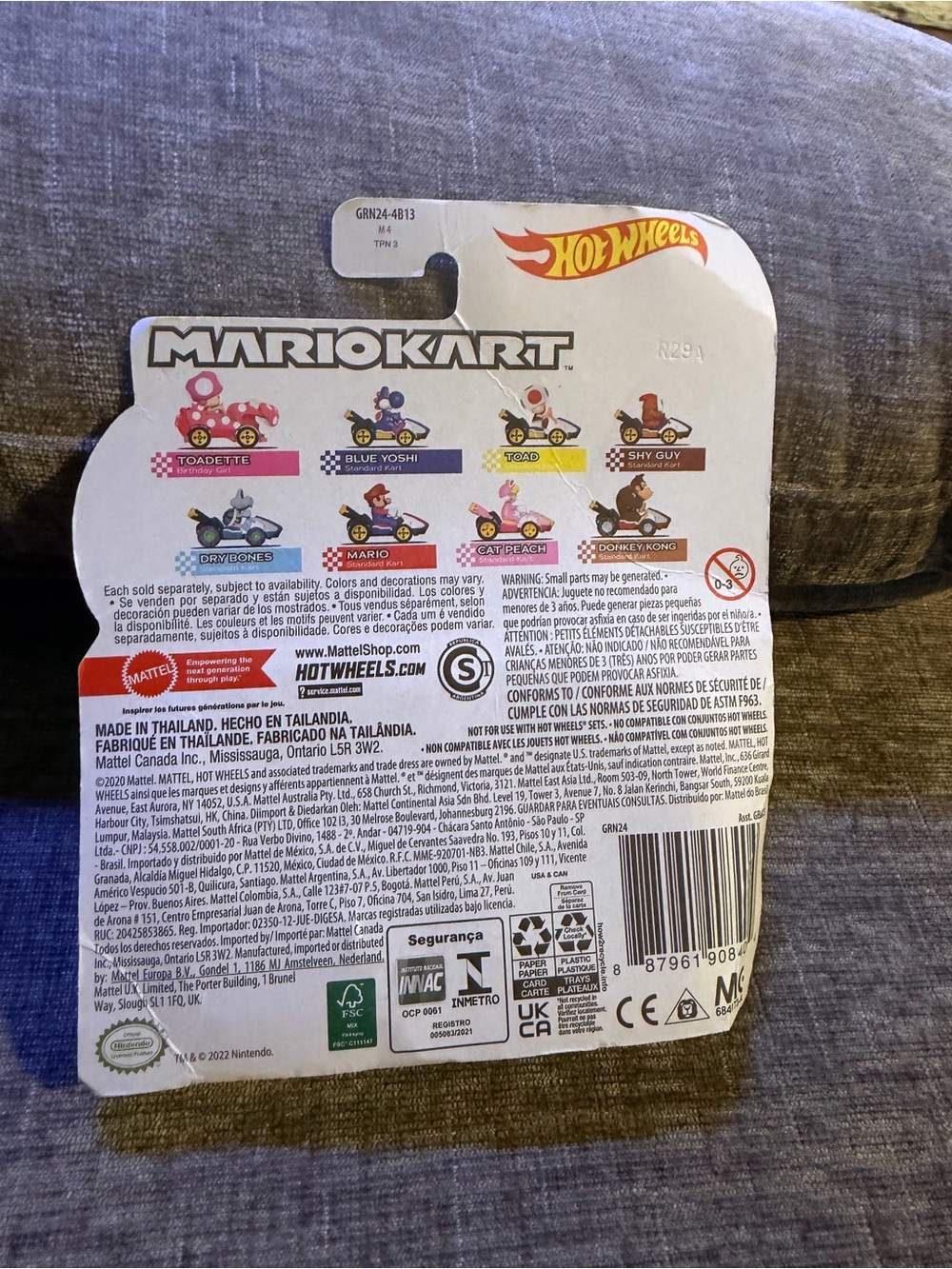 Mario Kart Donkey Kong Die-Cast Toy - Brown hot wheel - Picture 2 of 4